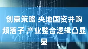 创嘉策略 央地国资并购频落子 产业整合逻辑凸显